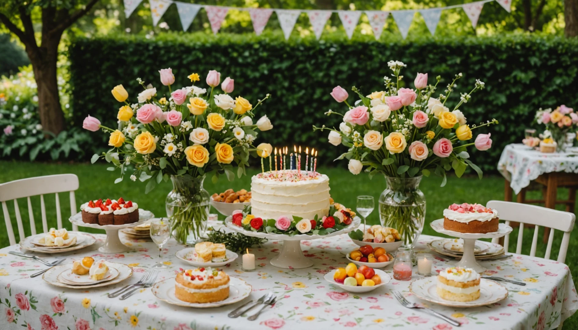 anniversaire theme fleur
