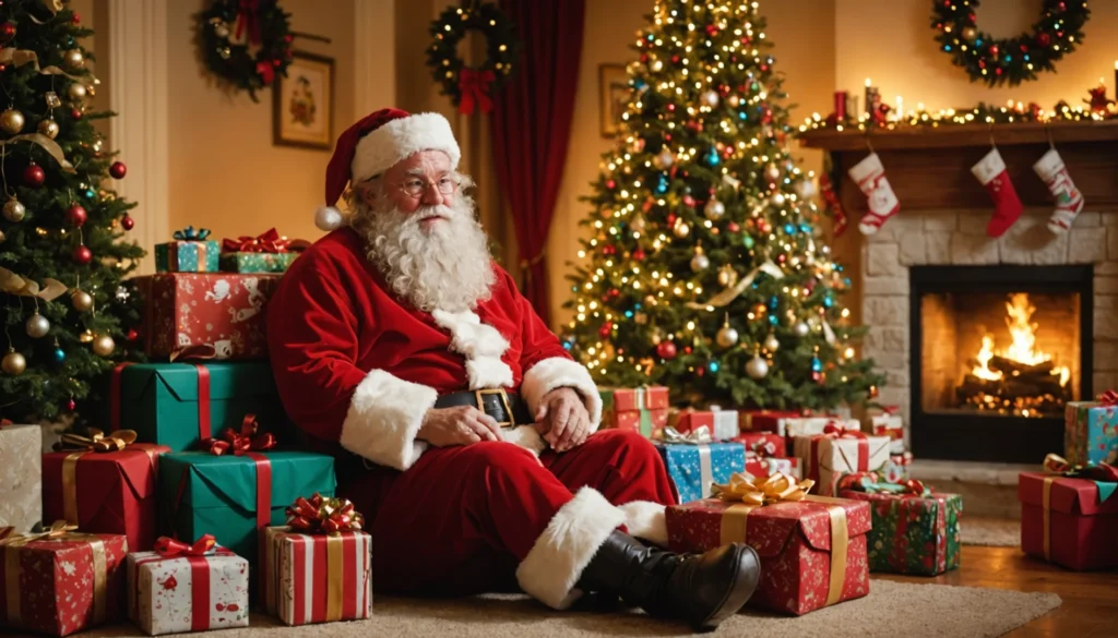 dans la hotte du père noël