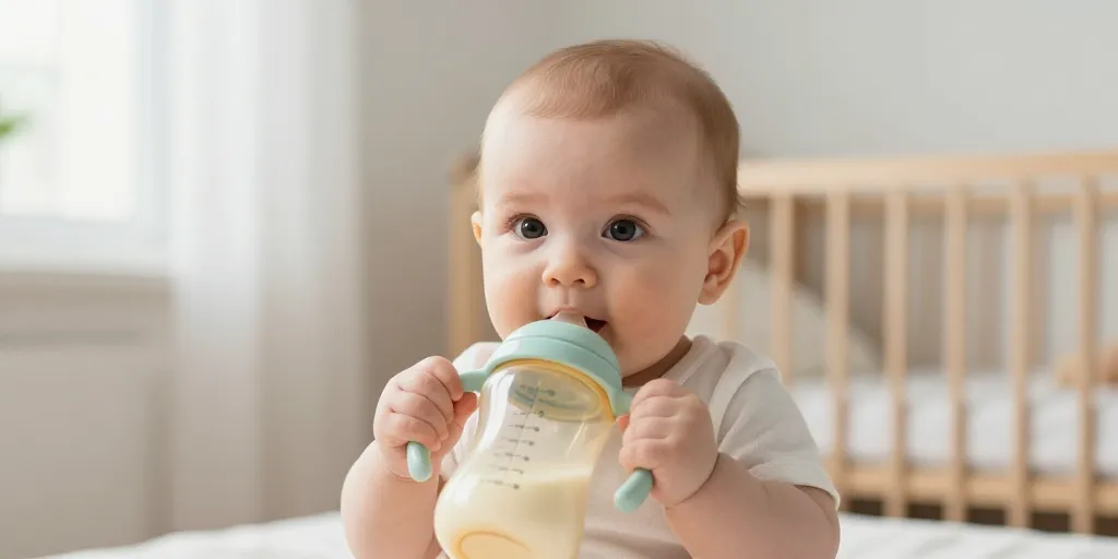 Bébé tient son biberon : les étapes clés pour favoriser son autonomie