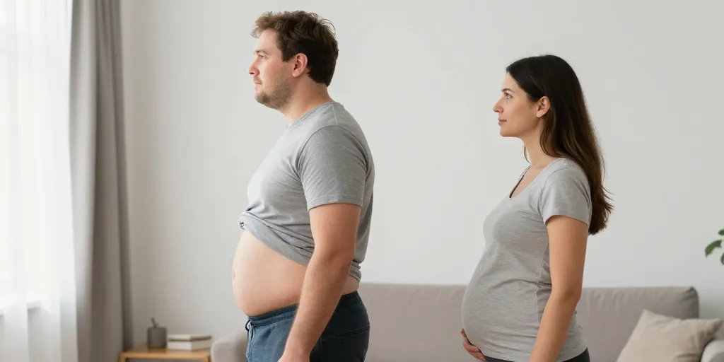 Prise de poids du père pendant la grossesse : le syndrome de couvade